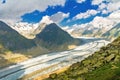Aletsch glacier in Alps, summer in mountains Royalty Free Stock Photo