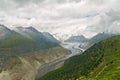 Aletsch glacier in Alps, summer in mountains Royalty Free Stock Photo