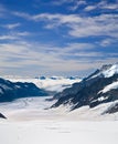Aletsch Glacier in the Alps, Switzerland Royalty Free Stock Photo