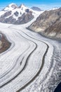 Aletsch Glacier in the Alps of Switzerland Royalty Free Stock Photo