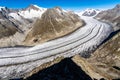 Aletsch Glacier in the Alps of Switzerland Royalty Free Stock Photo