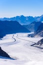 Aletsch glacier - ice landscape in Alps of Switzerland, Europe Royalty Free Stock Photo