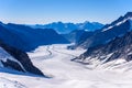 Aletsch glacier - ice landscape in Alps of Switzerland, Europe Royalty Free Stock Photo