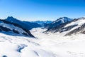 Aletsch glacier - ice landscape in Alps of Switzerland, Europe Royalty Free Stock Photo