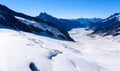 Aletsch glacier - ice landscape in Alps of Switzerland, Europe Royalty Free Stock Photo
