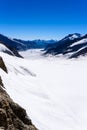 Aletsch glacier - ice landscape in Alps of Switzerland, Europe Royalty Free Stock Photo