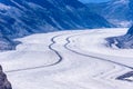 Aletsch glacier - ice landscape in Alps of Switzerland, Europe Royalty Free Stock Photo