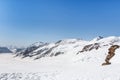 Aletsch Glacier in the Jungfraujoch, Alps Mountain, Switzerland Royalty Free Stock Photo