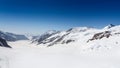 Aletsch Glacier in the Jungfraujoch, Alps, Switzerland Royalty Free Stock Photo