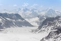 Aletsch Glacier in the Jungfraujoch, Alps, Switzerland Royalty Free Stock Photo