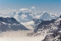 Aletsch Glacier in the Jungfraujoch, Swiss Alps, Switzerland Royalty Free Stock Photo