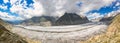 Aletsch glacier. Largest and longest glacier in Euopra, Valais Switzerland. view of the Jungfrau. Aletsch arena Royalty Free Stock Photo