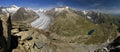 Aletsch glacier - panoramic view