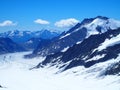 Aletsch Glacier in Swiss ALPS, Switzerland Royalty Free Stock Photo