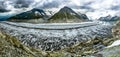 Aletschgletscher in Switzerland in summer Royalty Free Stock Photo