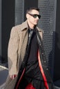 Alex Badia before Gucci fashion show, Milan Fashion Week street style