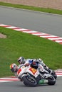 Alex DE ANGELIS vs Jorge LORENZO Royalty Free Stock Photo