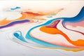 Alex Janvier abstract Landscape generated by Ai Royalty Free Stock Photo