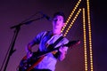 Alex Turner, frontman of Arctic Monkeys band, concert performance at FIB (Festival Internacional de Benicassim) 2013 Festival