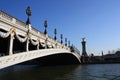 Alexander bridge over river Seine , paris Royalty Free Stock Photo