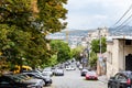 Alexander Chavchavadze street in Tbilisi in autumn Royalty Free Stock Photo