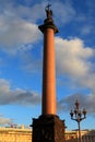 Alexander Column on a background of the evening sky