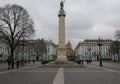 Piazza della Vittoria and Column of the Victory in Trieste, Italy Royalty Free Stock Photo
