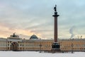 Alexander column on Palace square, St. Petersburg, Russia Royalty Free Stock Photo