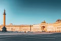 Alexander Column on Palace Square in St. Petersburg Royalty Free Stock Photo