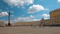 Alexander Column. Palace Square in St. Petersburg, Russia. Royalty Free Stock Photo