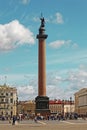 Alexander Column. Palace Square in St. Petersburg, Russia.