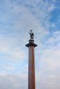 Alexander Column on Palace Square in St. Petersburg. Russia Royalty Free Stock Photo