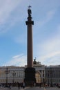 Alexander Column . Winter palace . Saint Petersburg .Russia