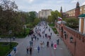 Alexander Garden along the western Kremlin wall Royalty Free Stock Photo