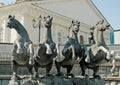 Four Rampant Horses Statue, Alexander Garden, near Kremlin, Moscow, Russia