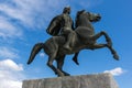 Alexander the Great Monument at embankment of city of Thessaloniki, Greece Royalty Free Stock Photo