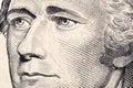 Alexander Hamilton, a close-up portrait