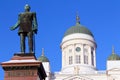 Alexander II sculpture and Helsinki Cathedral