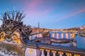 The Alexander III Bridge across Seine river in Paris, France Royalty Free Stock Photo