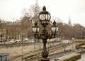 Alexander III bridge and Eiffel tower, Paris, France Royalty Free Stock Photo