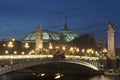 Alexander III bridge and Grand palais, Paris Royalty Free Stock Photo