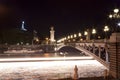 The Alexander III bridge at night - Paris Royalty Free Stock Photo