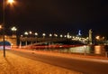 The Alexander III bridge at night - Paris Royalty Free Stock Photo
