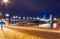 The Alexander III bridge at night. Paris, France Royalty Free Stock Photo