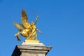 Alexander III bridge sculpture in Paris