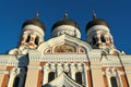 The Alexander Nevsky Cathedral, an orthodox cathedral in the Tallinn Old Town, Estonia Royalty Free Stock Photo