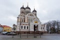 Alexander Nevsky Cathedral, orthodox cathedral in the Tallinn Old Town, Estonia. Royalty Free Stock Photo