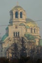 Photo with the facade of the Alexander Nevsky Cathedral, Sofia, Bulgaria Royalty Free Stock Photo