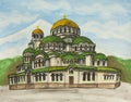 Alexander Nevsky cathedral in Sofia, Bulgaria, painting