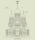 Alexander Nevsky Cathedral in Tallinn, Estonia. Landmark icon Royalty Free Stock Photo